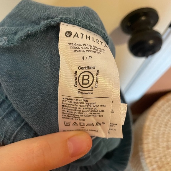 Athleta Retreat Linen Wide Leg Pants - Picture 7 of 9